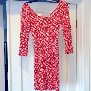 Clayton Dress - red flower print - size: Small
